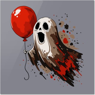 Ghost and Red Balloon Posters and Art